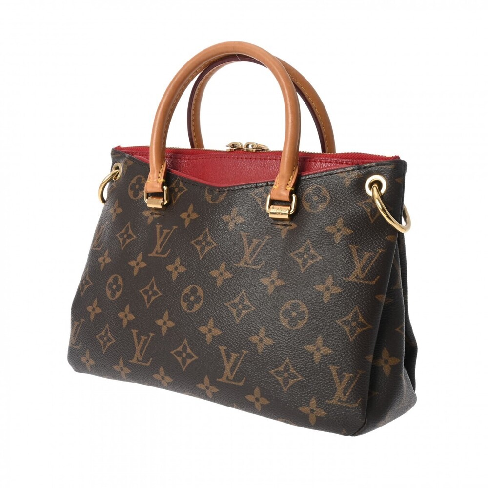 Louis Vuitton Handbag Red Cerise Pallas Monogram BB Canvas